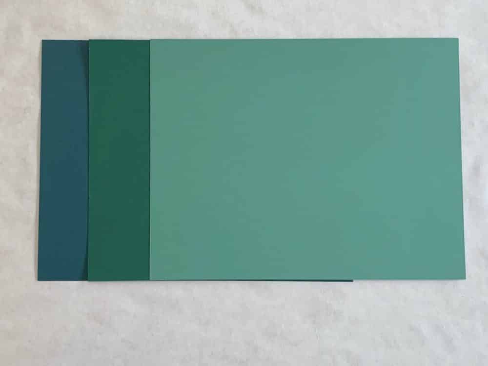Just Jade Stampin up in-color color comparison 2020-2022 cardstock