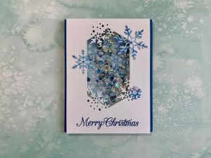 Stampin Up Snowflake Splendor Shaker Card handmade Christmas card ideas