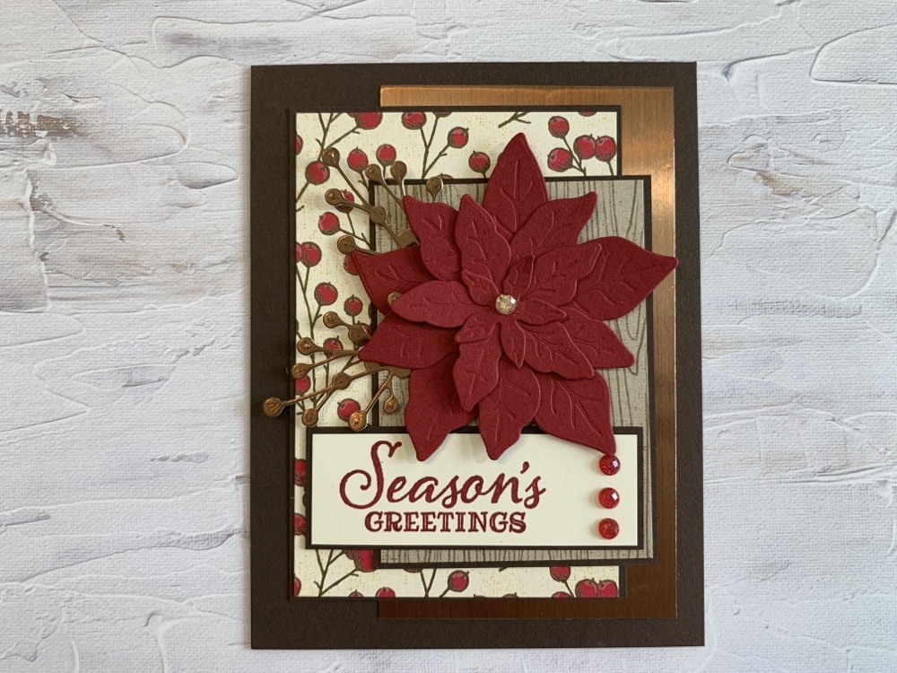 Poinsettia place Christmas cards Stampin Up holiday catalog